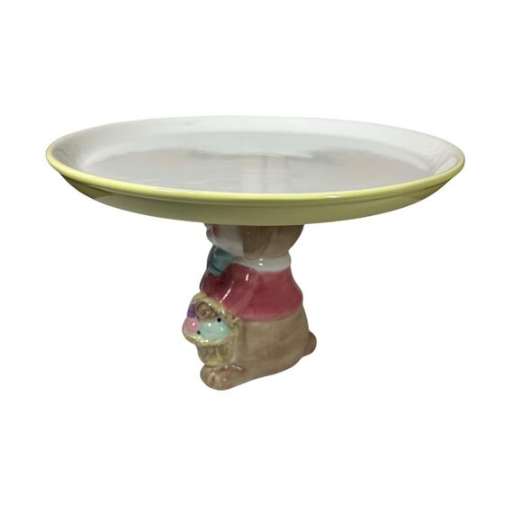 Mr Christmas Cottontail Easter Bunny Plate Cake Stand Lighted Pie Rabbit 10.5” - Picture 6 of 14